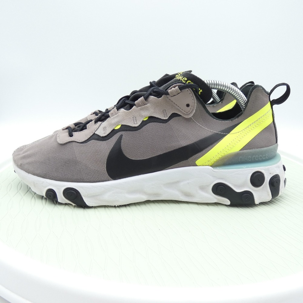 Nike React Element 55 BQ6166-001 Mens US 10.5 Running Shoes Black Gray Sneakers - Picture 3 of 10